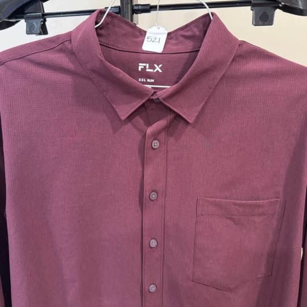 FLX XXL Slim Long Sleeve Button-Down Shirt